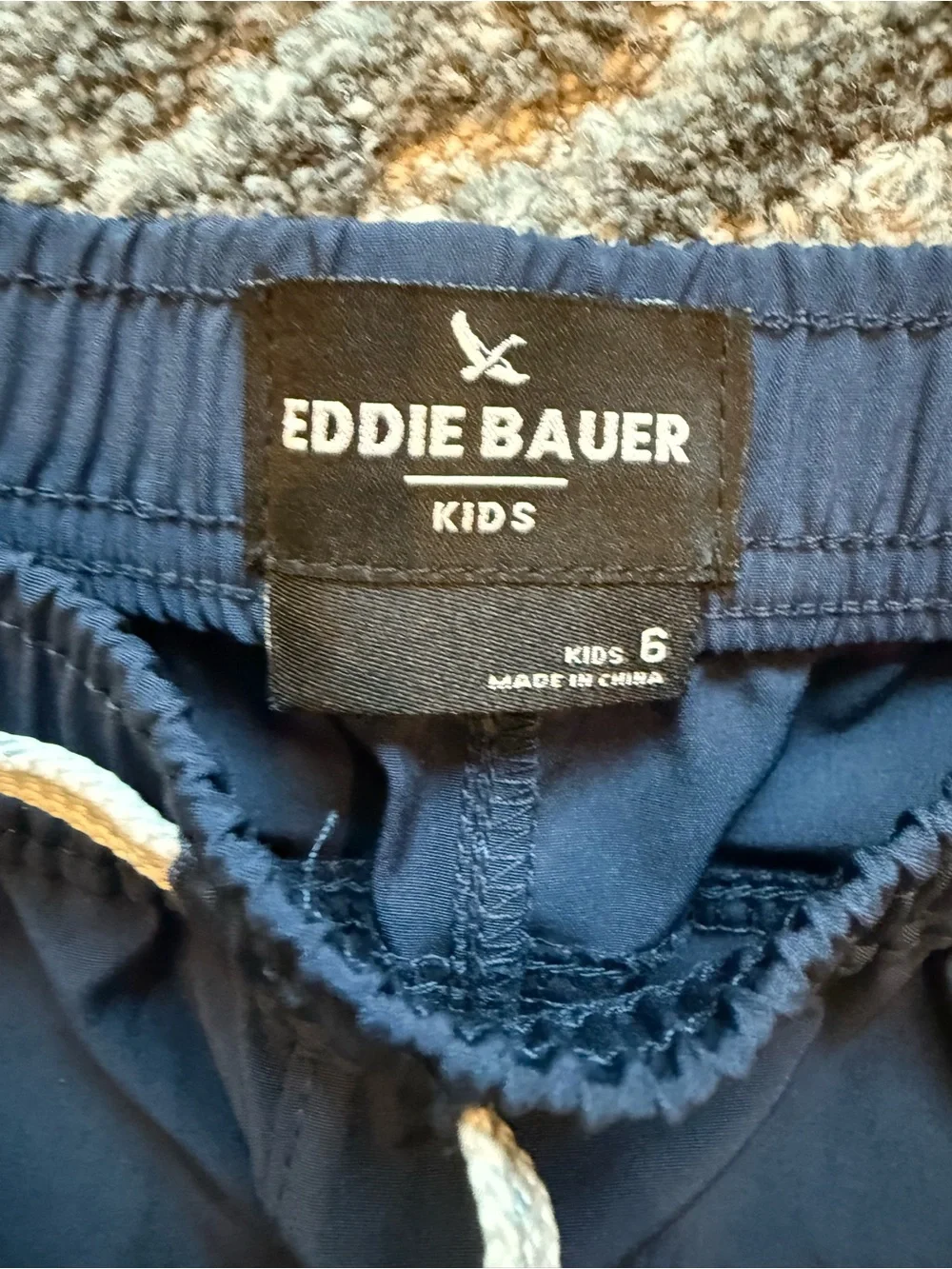 Eddie Bauer Kids Outfit Grey Polo, Navy Shorts Size 6